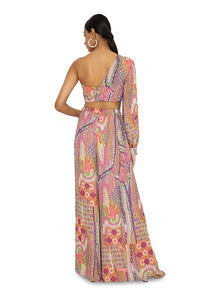 Juveria African Print One Shoulder Top With Palazzo