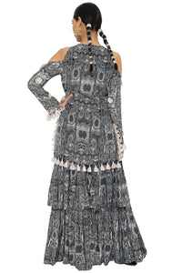 Kaina Embroidered Kurta With Sharara