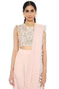 Suroor Embroidered Choli And Dhoti With Drape