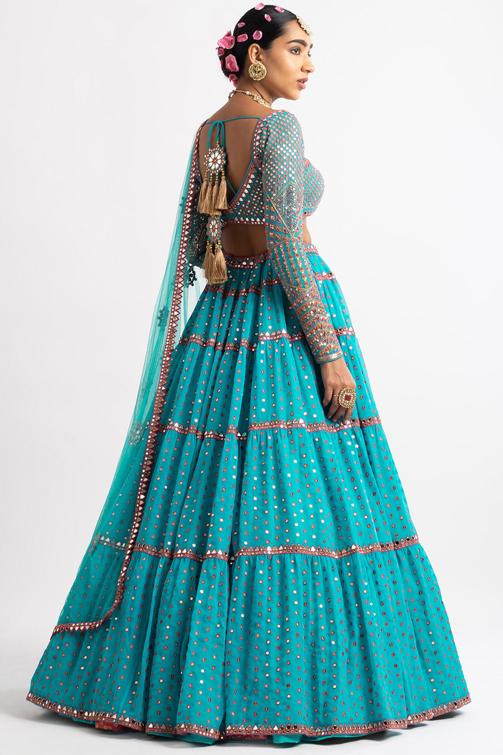 Peacock lengha hot sale