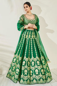 Alethi Lehenga - Emerald