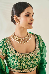 Alethi Lehenga - Emerald