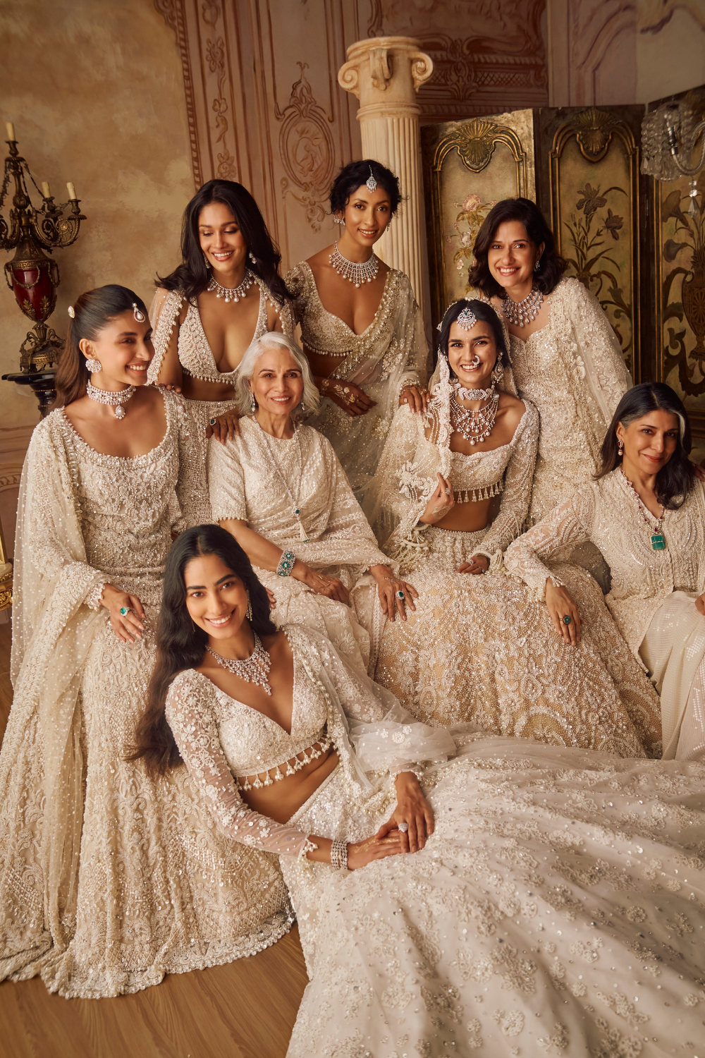 Ivory Floral Lehenga Set