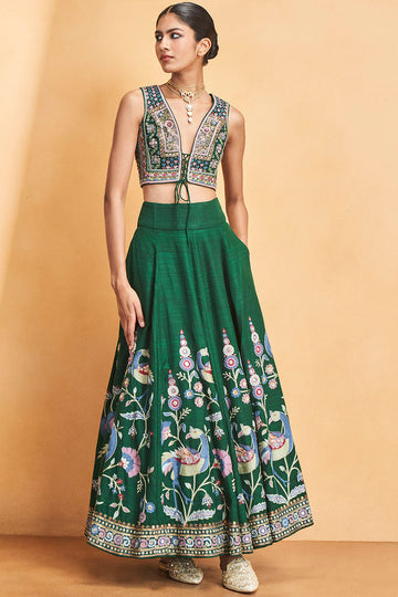 Evergreen Paradise Skirt Set