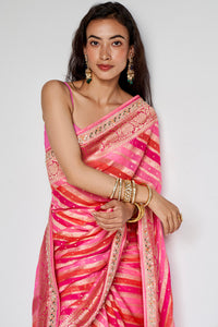 Aheli Benarasi Saree - Pink