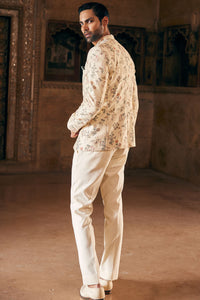 Suhan Printed Silk Bandhgala