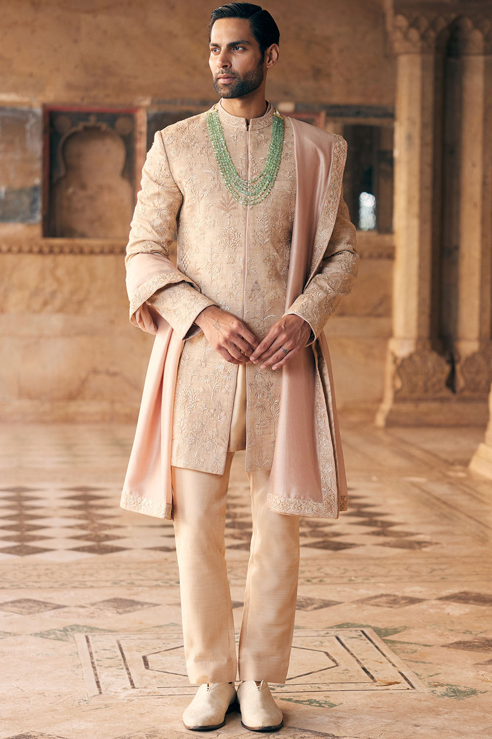 Zimraan Hand-embroidered Silk Sherwani