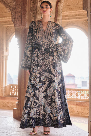 Izar Printed Sequin Kaftan