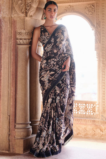 Izar Printed Sequin Saree