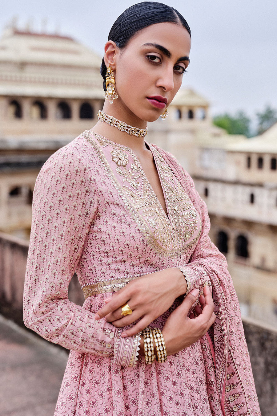 Alara Gota Patti Mul Anarkali Set