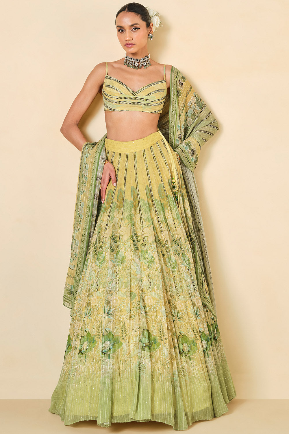 Myuna Sequin Georgette Lehenga