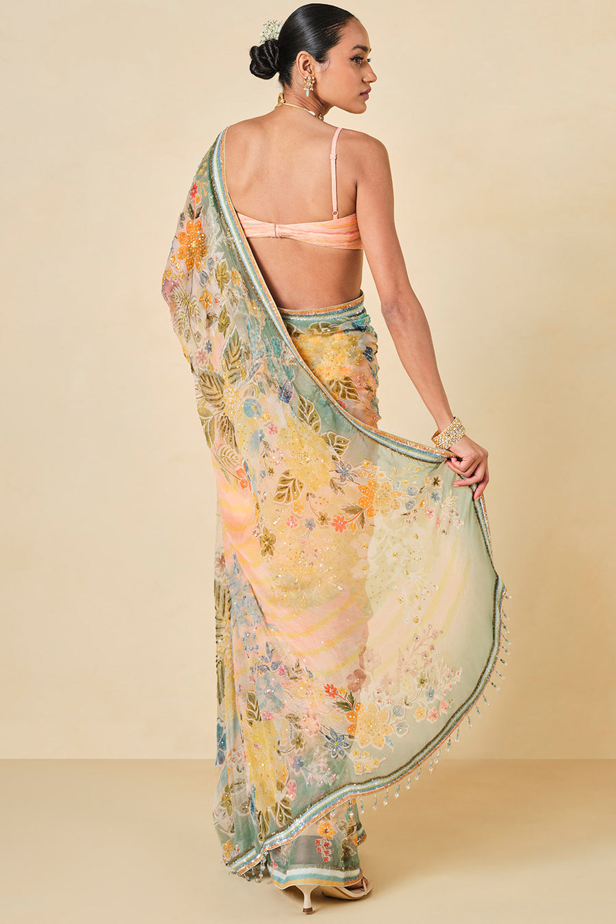 Morcan Printed Chiffon Saree