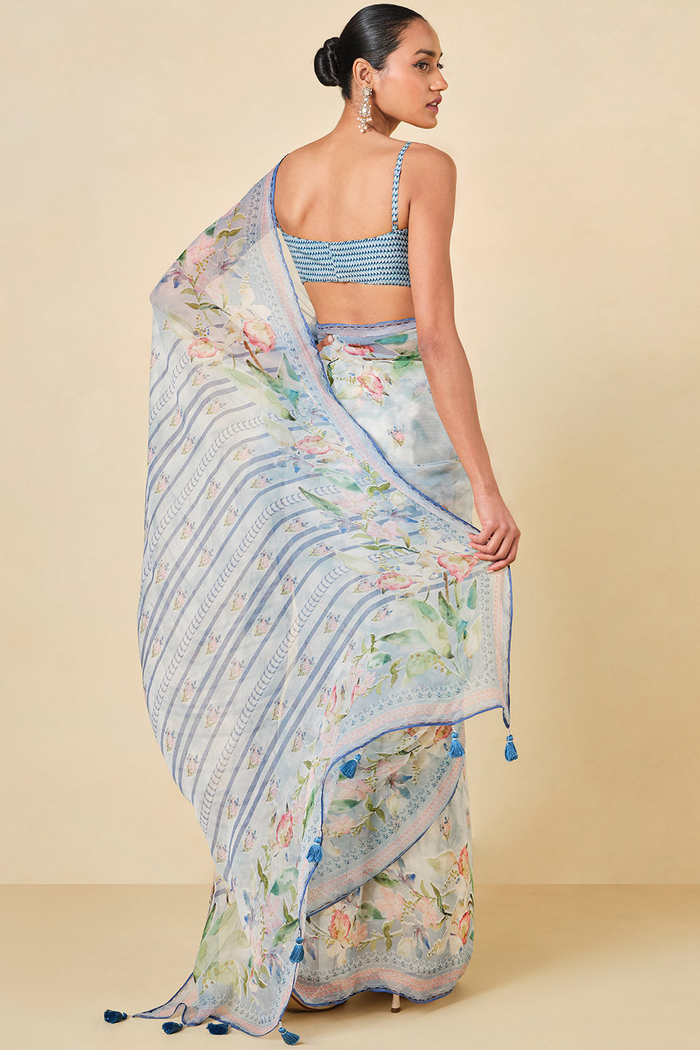 Dayflower Chiffon Saree