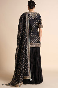 Sahasra Gota Patti Silk Sharara Set