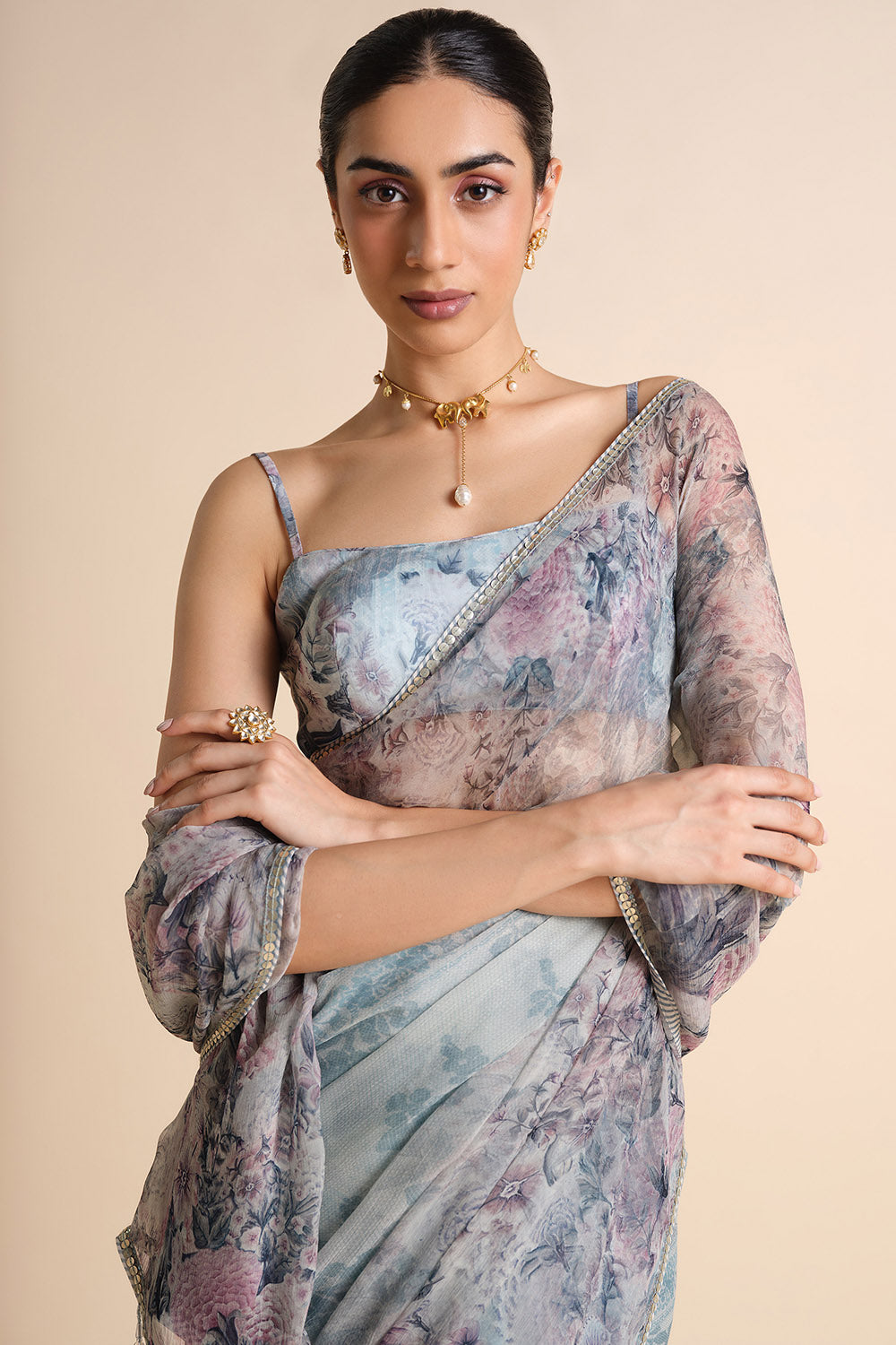 Flores Chiffon Saree