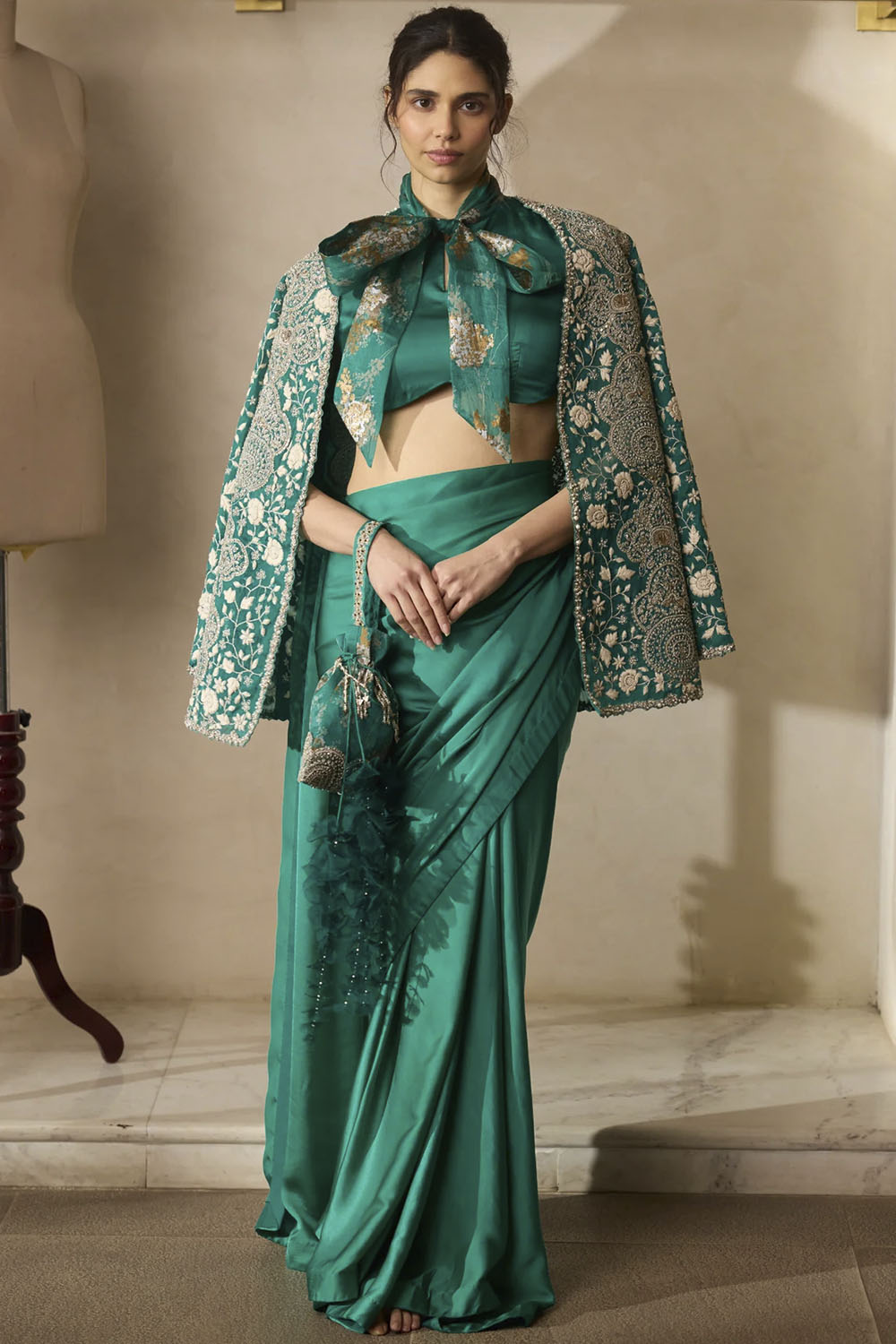 Mina Jacket Saree Set