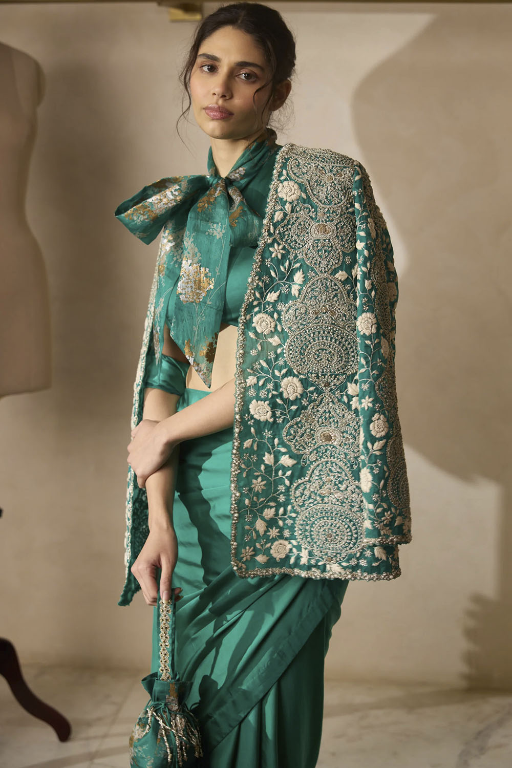 Mina Jacket Saree Set