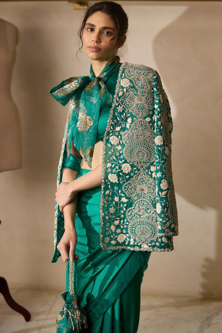 Mina Jacket Saree Set