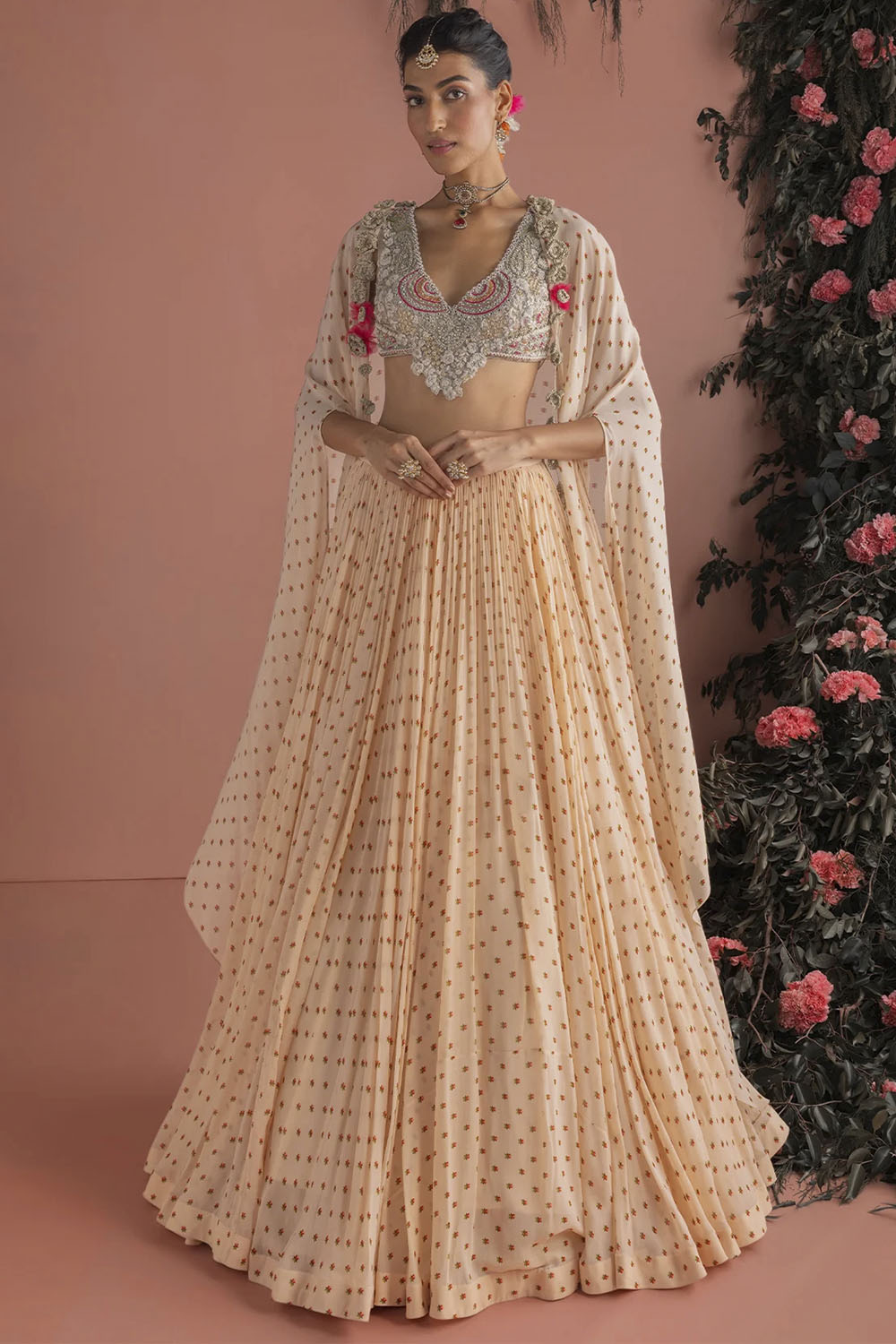 Rimza Skirt & Cape Set