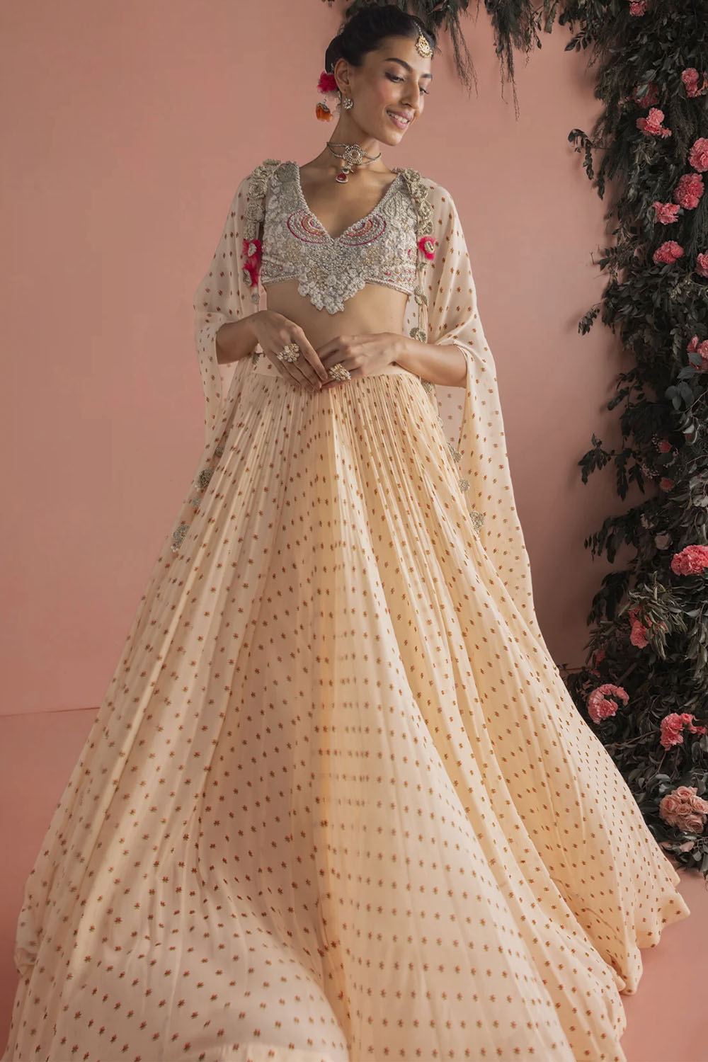 Rimza Skirt & Cape Set