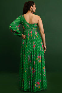 Adele Georgette One Shoulder Gown