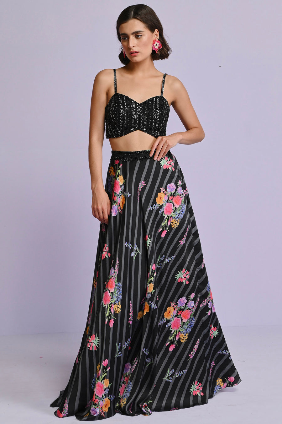 Bella Satin Semi Circle Skirt