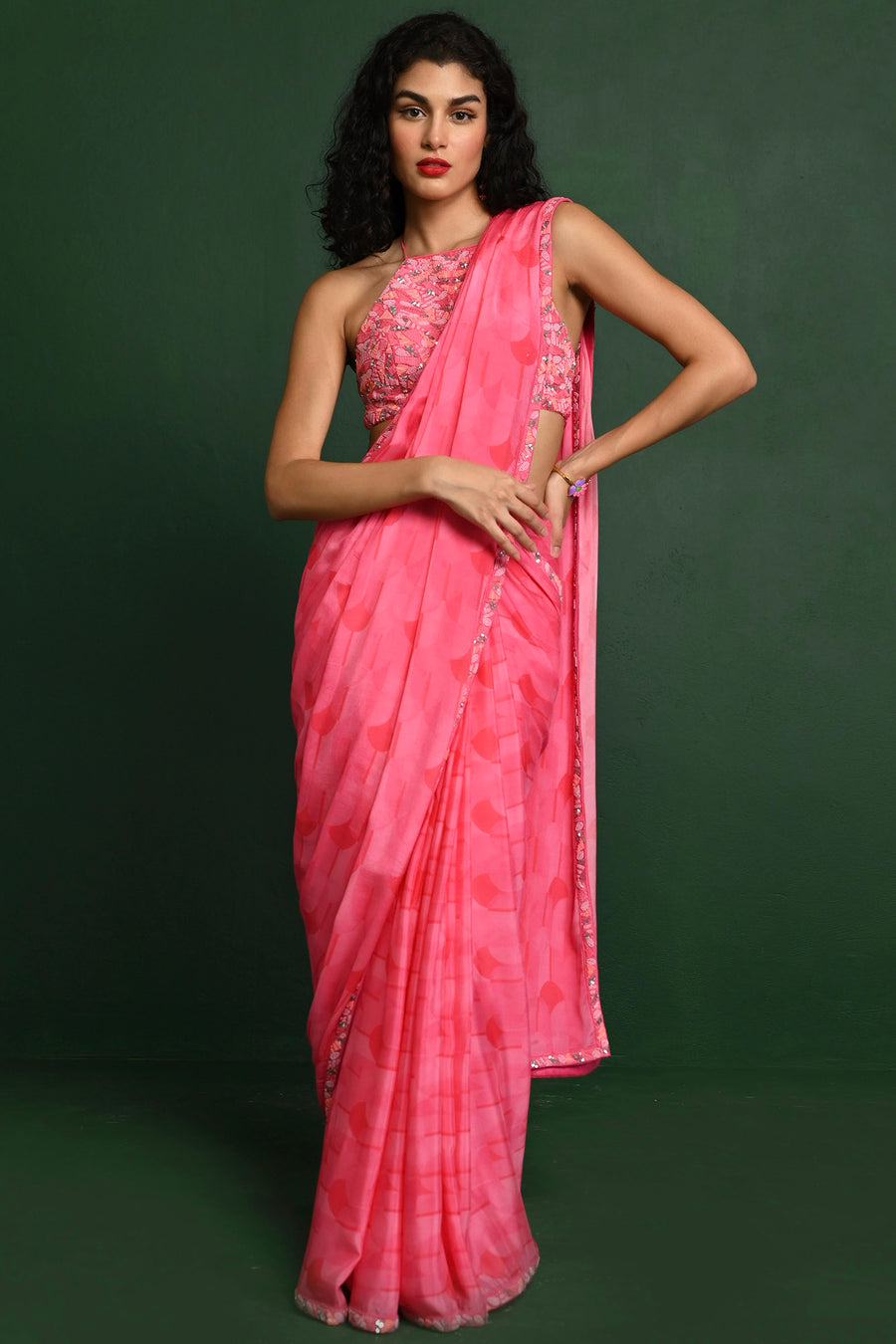 Lara Georgette Saree