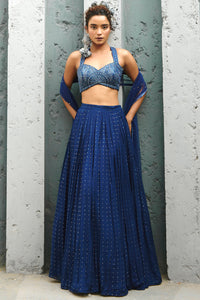 Stella Ruched Lehenga Set