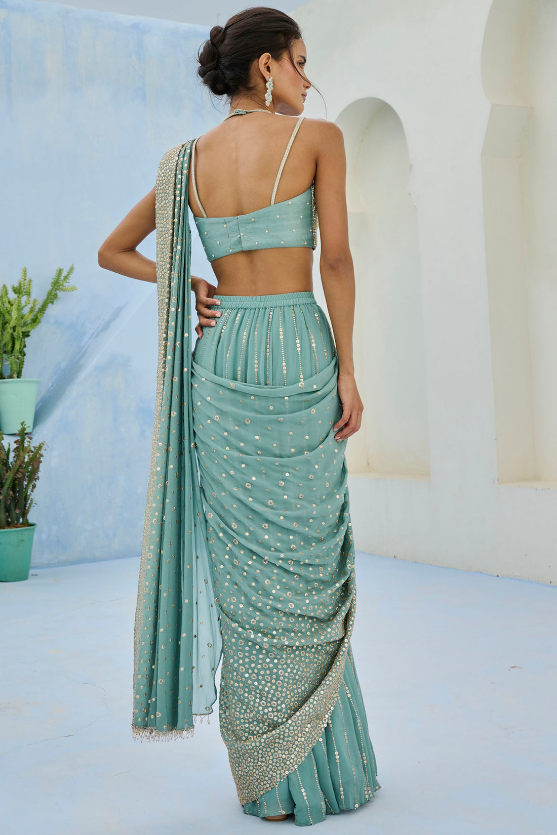 Sufi Pre Drape Saree