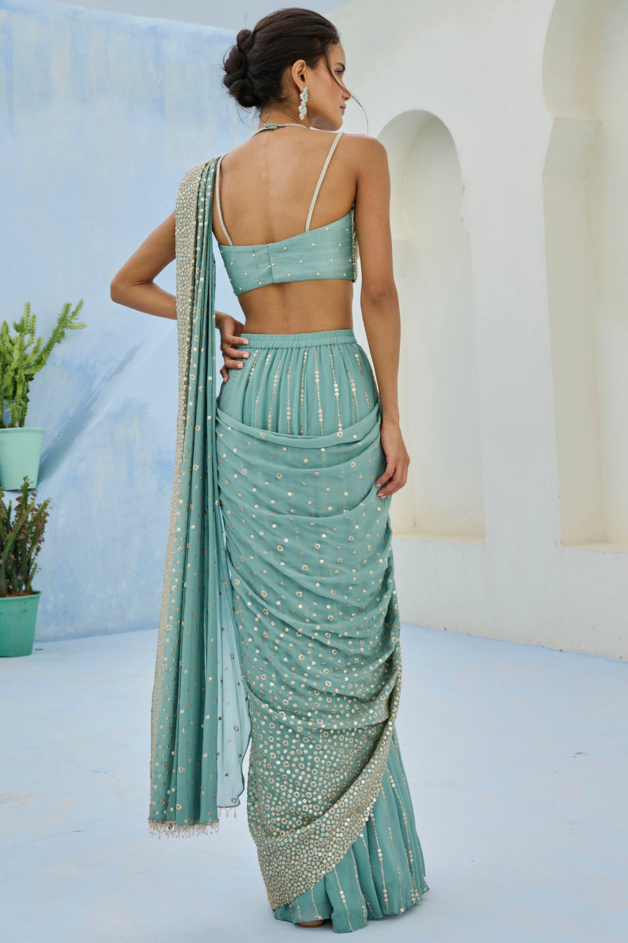 Sufi Pre Drape Saree