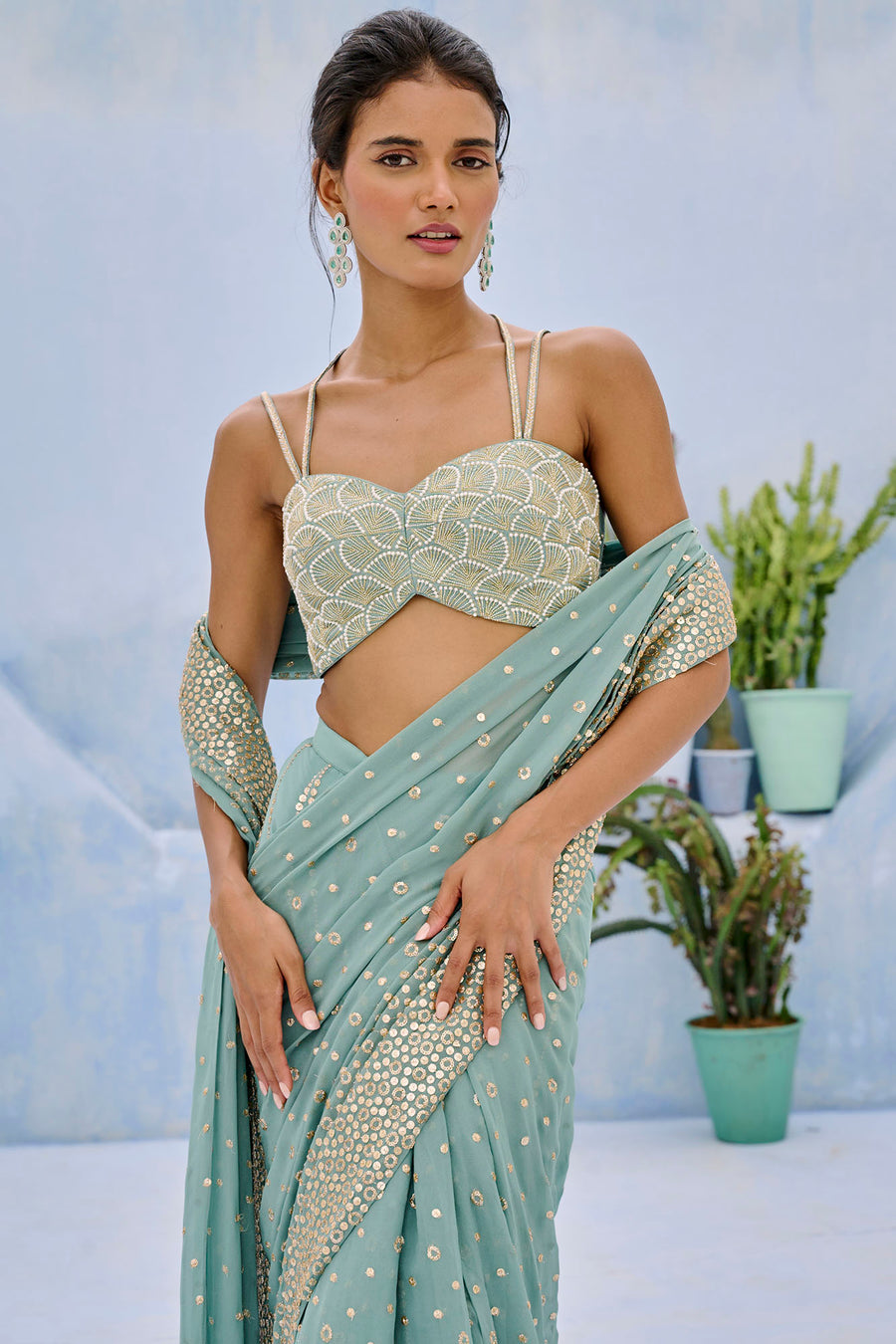 Sufi Pre Drape Saree