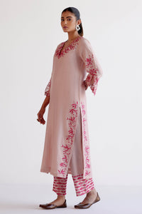 Pink Chanderi Kurta Set