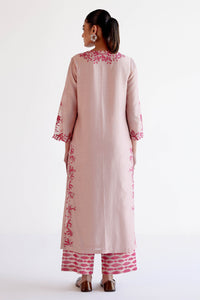 Pink Chanderi Kurta Set