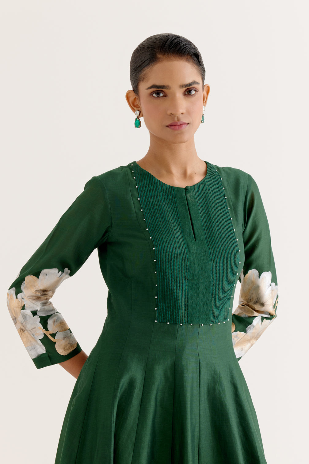 Emerald Green Anarkali Set