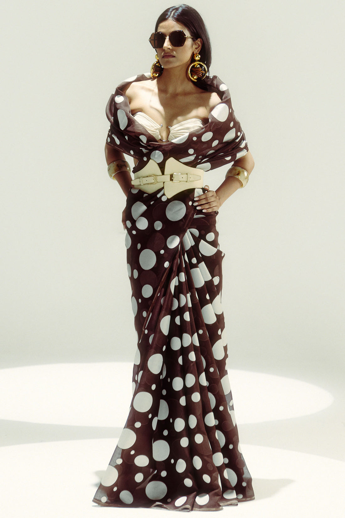 Espresso Confetti Saree