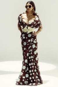 Espresso Confetti Saree