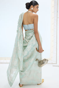 Diana Saree Aqua Green