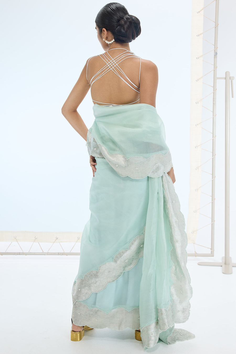 Jane Saree Sea Green