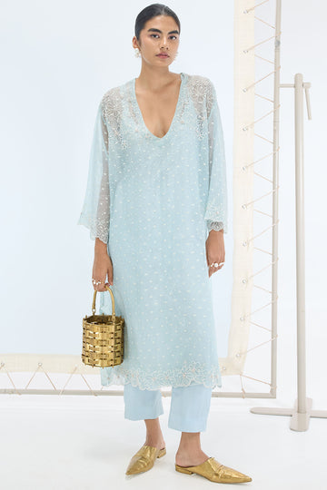 Lily Kurta Set Aqua Green