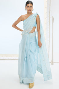 Luna Saree Aqua Green