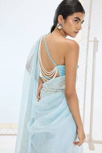 Luna Saree Aqua Green