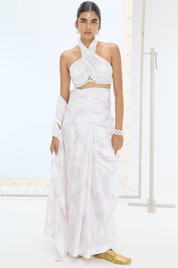 Ruby Saree Off-White