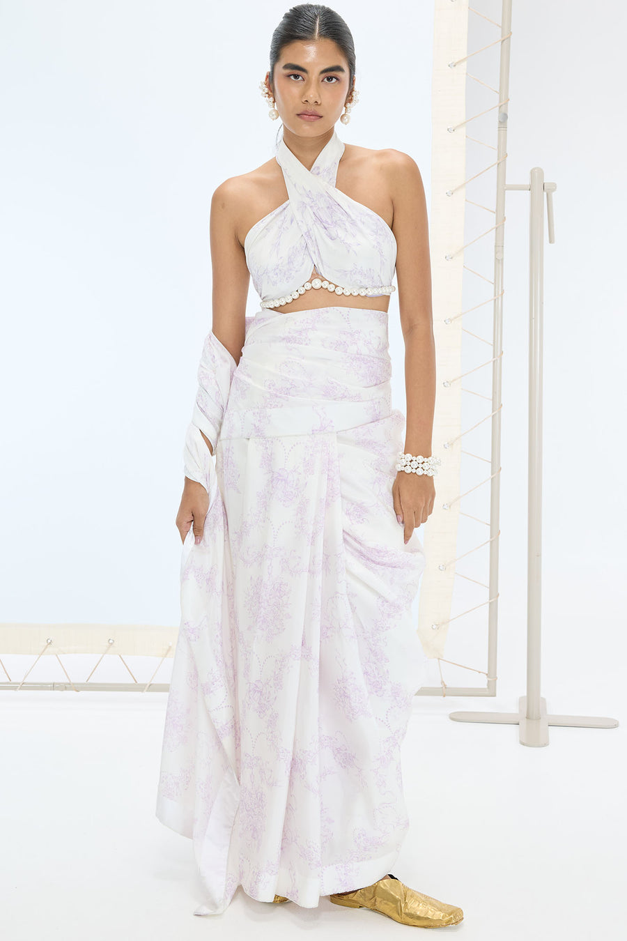 Ruby Saree Off-White