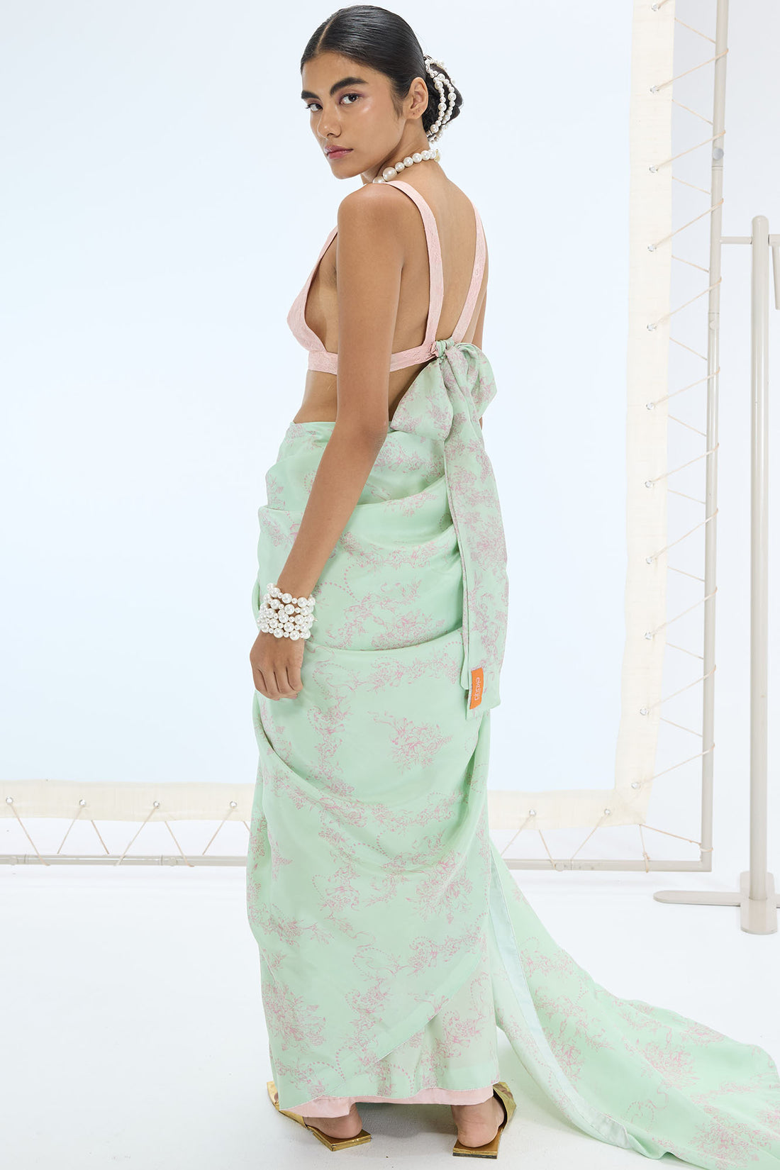 Ruby Saree Pistachio