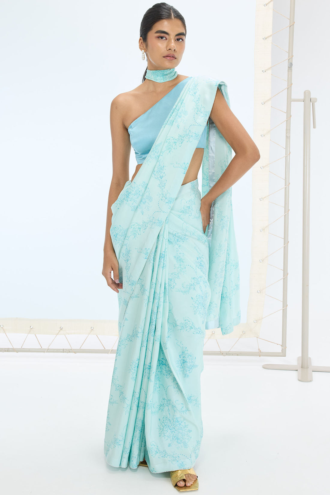 Ruby Saree Turquoise Blue