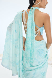 Ruby Saree Turquoise Blue