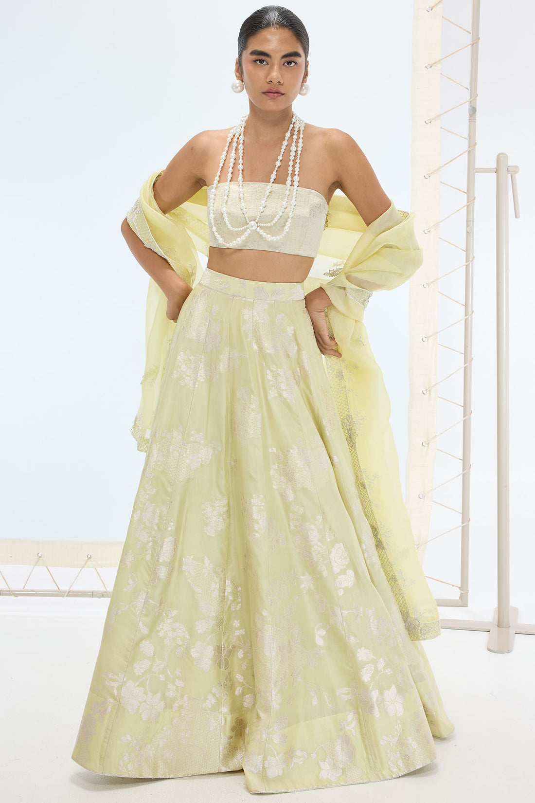 Sylvie Lehenga Set Pistachio