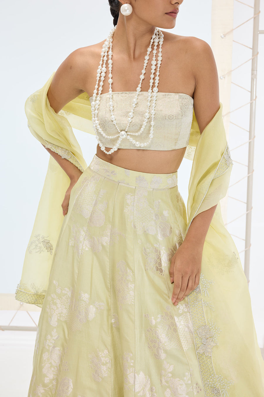 Sylvie Lehenga Set Pistachio