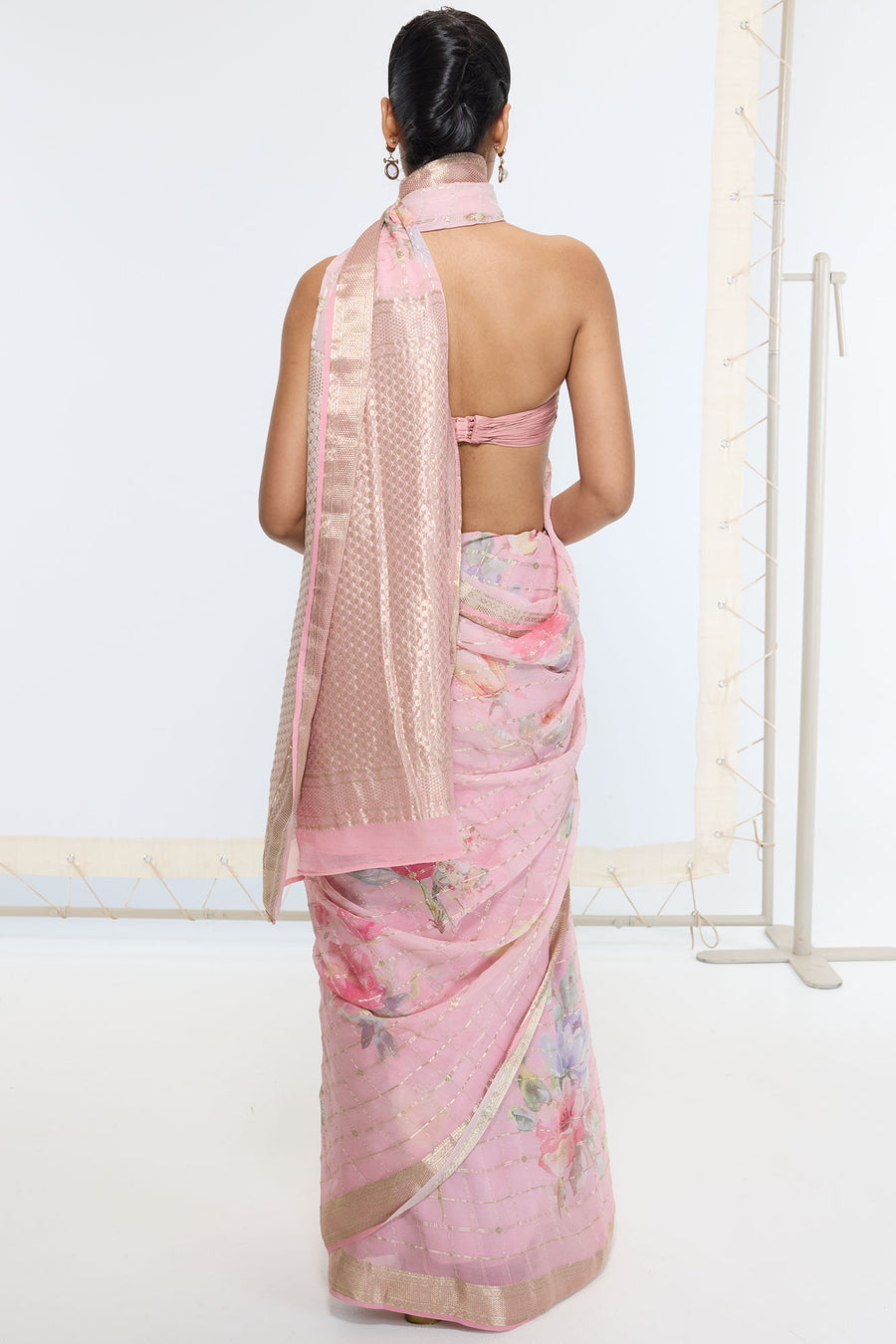 Handwoven Cotton Candy Printed Saree