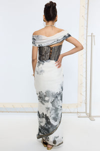 Handwoven Black Printed Saree